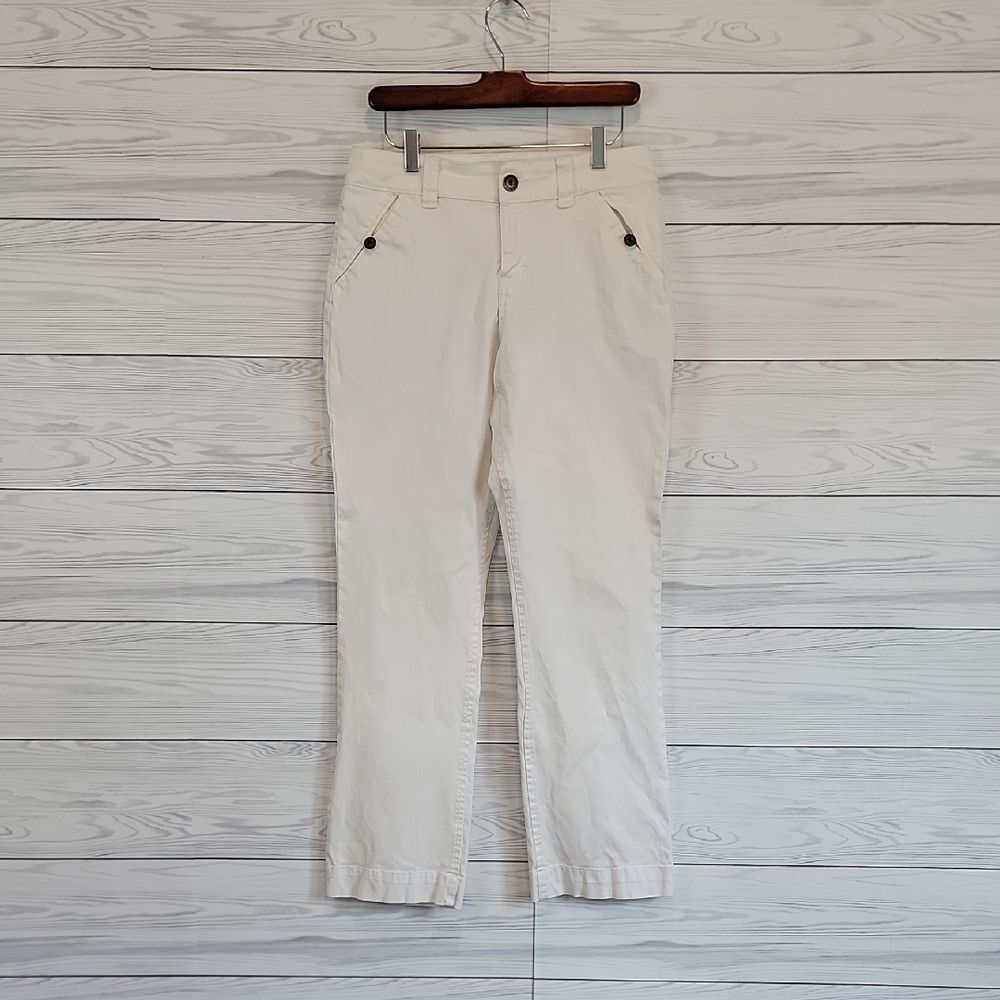 Bandolinoblu White Denim Straight Leg Jeans Womens Size 8